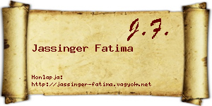 Jassinger Fatima névjegykártya